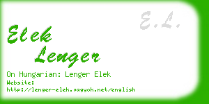 elek lenger business card